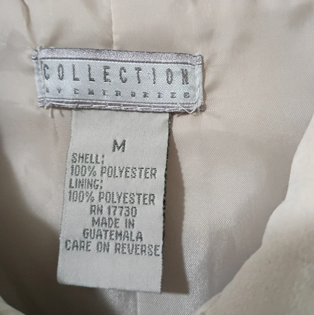 Collection By Cherokee Classic Beige Women's Coat Velvety Feel